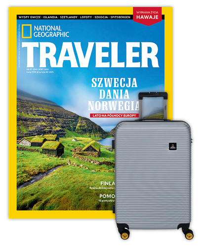 Roczna prenumerata Travelera z Walizką National Geographic Abroad - Średnia/Srebrna