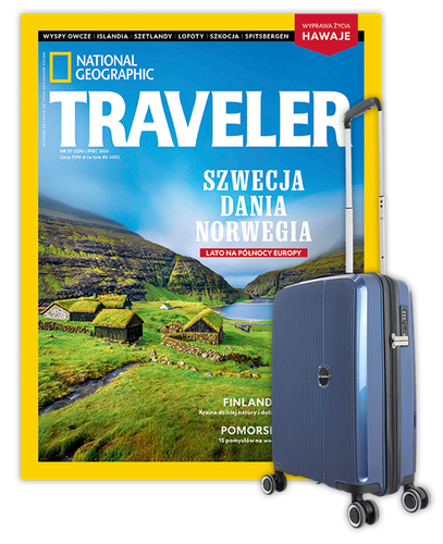 Roczna prenumerata Travelera z Walizką kabinową SAXOLINE Holiday Expres S navy