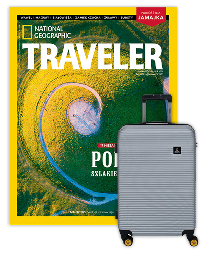 Roczna prenumerata Travelera z Walizką National Geographic Abroad - Średnia/Srebrna