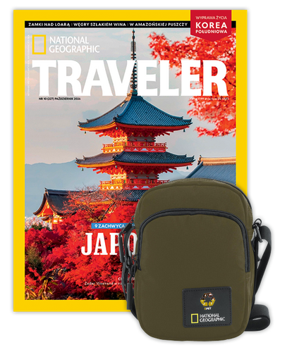 Roczna prenumerata Travelera z torbą na ramię NG OCEAN KHAKI