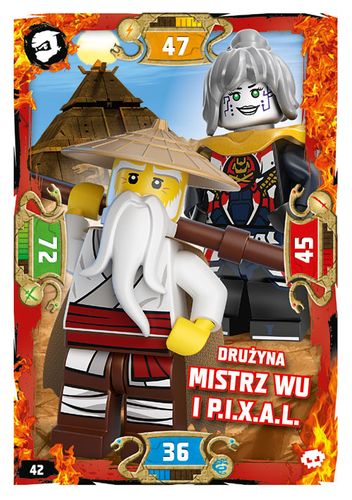 LEGO® NINJAGO® Seria 5 - Nr 42: Drużyna Mistrz Wu i P.I.X.A.L.