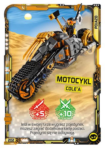 LEGO® NINJAGO® Seria 5 - Nr 202: Motocykl Cole’a