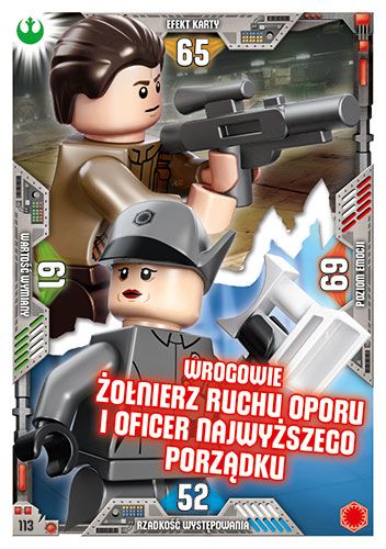 LEGO® Star Wars™ Seria 2 - Nr 113: Wrogowie żołnierz Ruchu Oporu i oficer Najwyższego Porządku