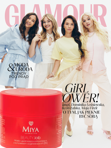 Glamour 9/2026 z kosmetykiem MIYA Maska ujędrniająco-odżywcza z kompleksem wygładzającym 