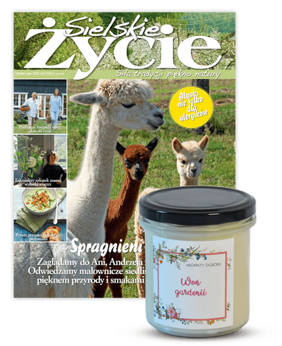 Roczna prenumerata magazynu Sielskie Życie z ekologiczną świecą zapachową „Moc Gardenii” 