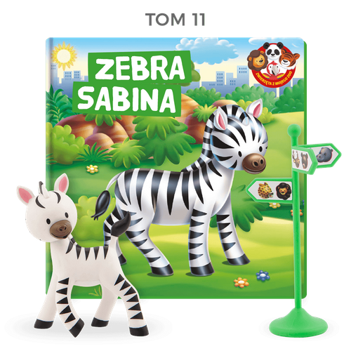 Zwierzęta z mojego ZOO - ZEBRA SABINA + Zebra + Drogowskaz 1